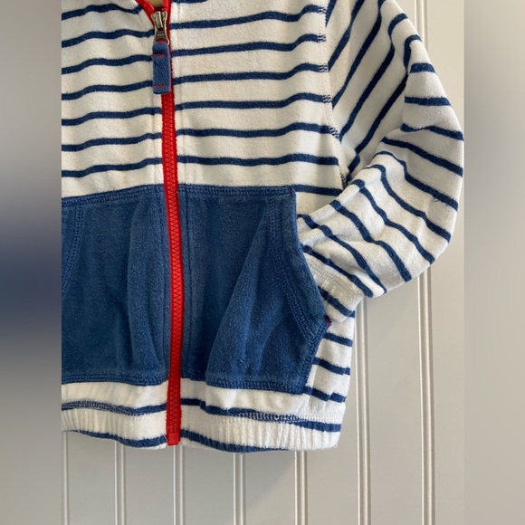 Hanna Andersson Terry Cloth Long Sleeve Zip Hoodie Swim Cover Up Beach 90 3T - Picture 3 of 8